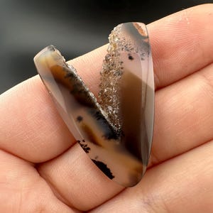 Montana Agate - Freeform Cabochon with Crystal Pocket - Montana