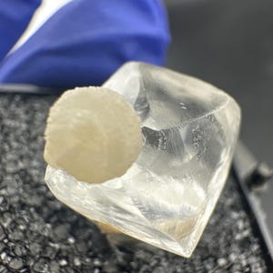 Calcite with Prehnite, Gyrolite Thumbnail Crystal - Bombay, India