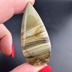 Blue Mountain Jasper - Teardrop Cabochon - Oregon