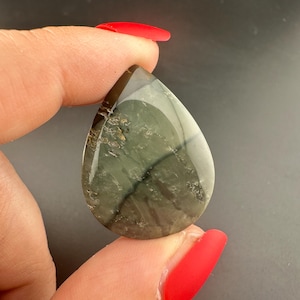 Blue Mountain Jasper - Teardrop Cabochon - Oregon