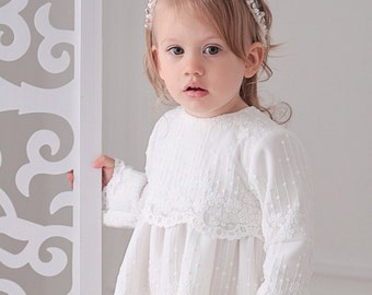 Christening gown, Baptism dress, Christening dress, Baby Girl Dress, Taufkleid, Taufkleid mädchen, Princess dress ***HEADBAND GRATIS***