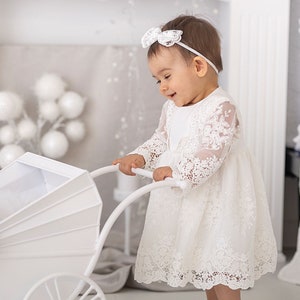 Christening gown, Baptism dress, Christening dress, Baby Girl Dress, Princess Dress, Lace dress, Boho baptism dress, Boho lace dress