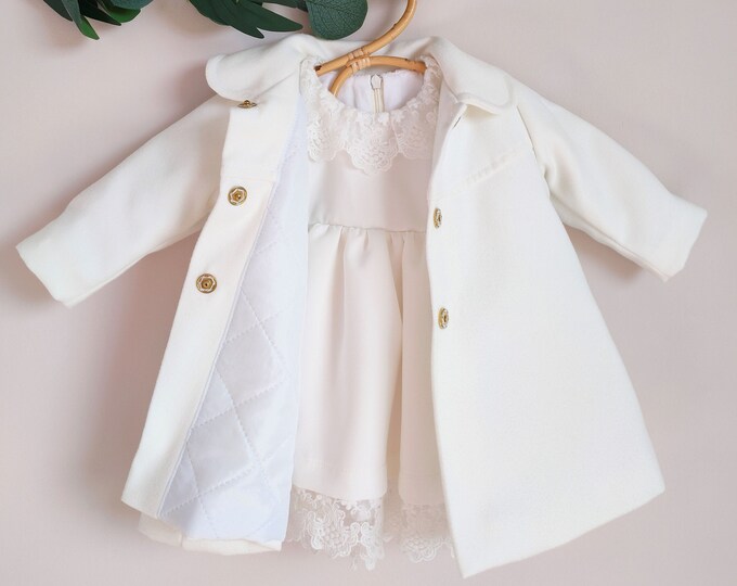 Baptism Coat Winter Baby Coat Christening Coat Baptism Etsy
