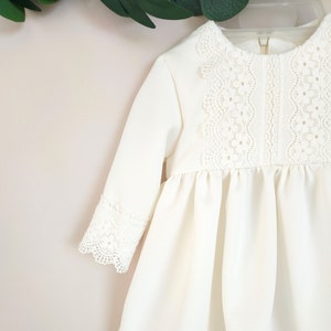 Baptism dress, Christening gown, Baby Girl dress, Lace dress, Flower Girl Dress, Lace Christening, HEADBAND GRATIS image 3