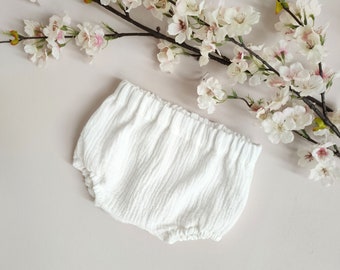 Baby bloomers, Baptism diaper cover, Baby diaper cover, Baptism bloomers, Christening Bloomers, Muslin Diaper cover