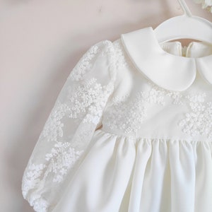 Baptism dress, Christening gown, Baby Girl dress, Lace dress, Flower Girl Dress, Lace Christening, HEADBAND GRATIS image 1