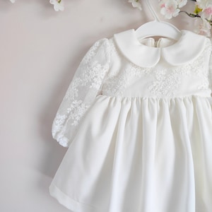 Baptism dress, Christening gown, Baby Girl dress, Lace dress, Flower Girl Dress, Lace Christening, HEADBAND GRATIS image 5