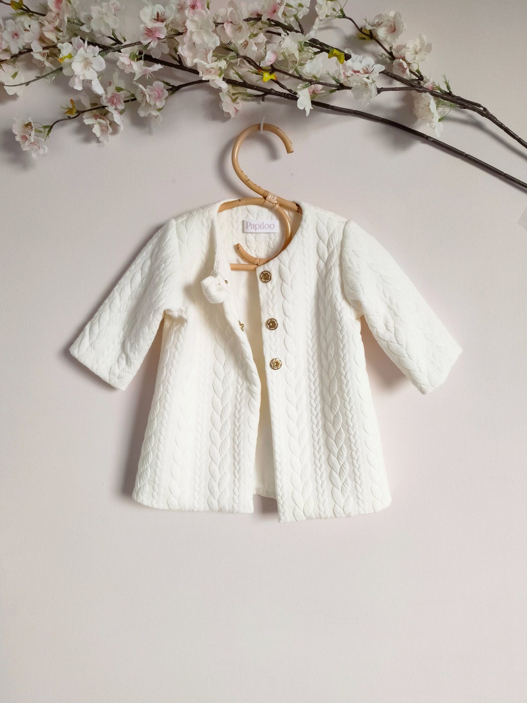 Spring Jacket Elegant Baptism Coat Baby Coat Christening Etsy