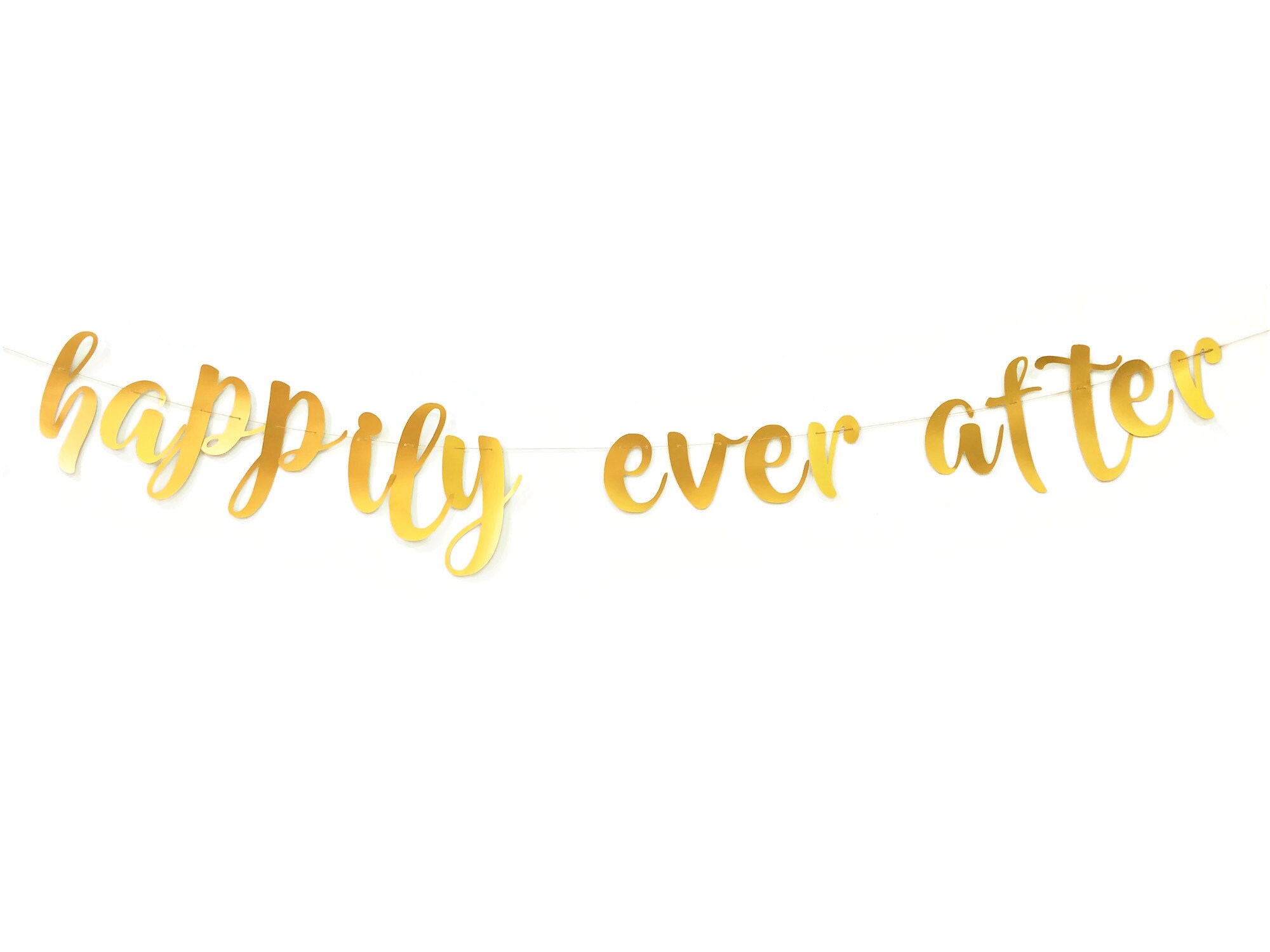 Happily Ever After Banner Princess Theme Fairy Tales Gold | Etsy
