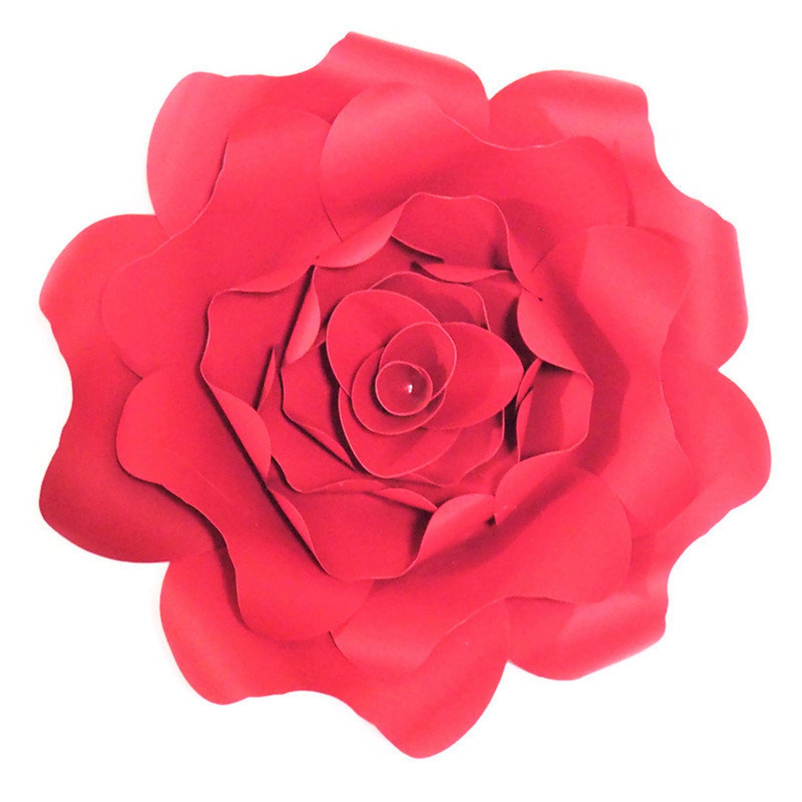 DIY Red Rose Paper Flowers Home Decor Flowers Custom Wedding Etsy