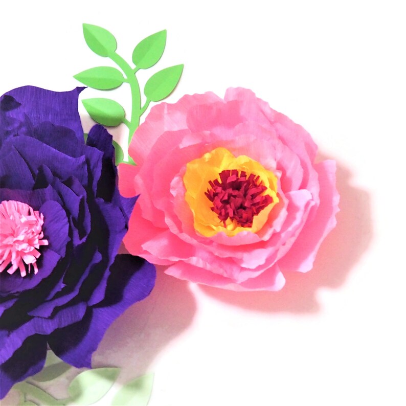 Plum Crepe Paper Flowers Wedding Backdrop Pink Crepe Paper Etsy