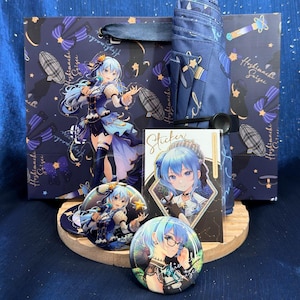 Hololive Vtuber Hoshimachi Suisei Fan-Made Paraply Bundle