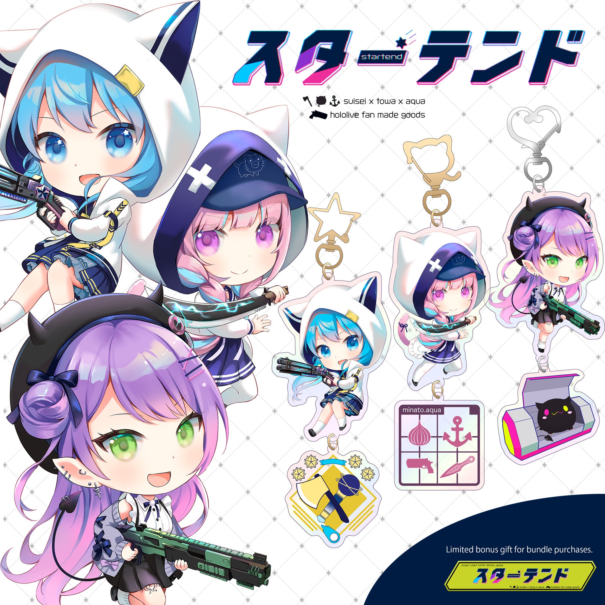ホロライブ Vtuber スターテン Apex Legends ファンメイド アクリル 