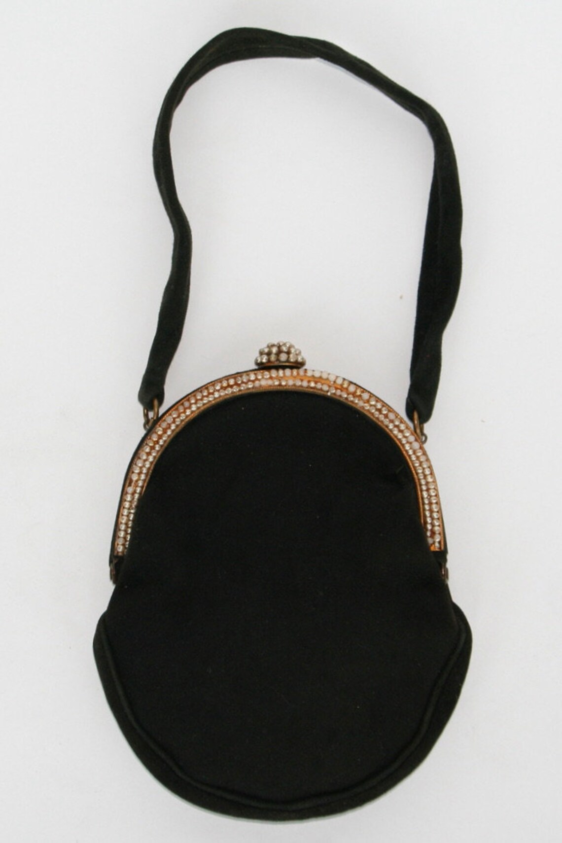 60s Vintage Small Black Purse Vintage Elegant Black Evening Etsy