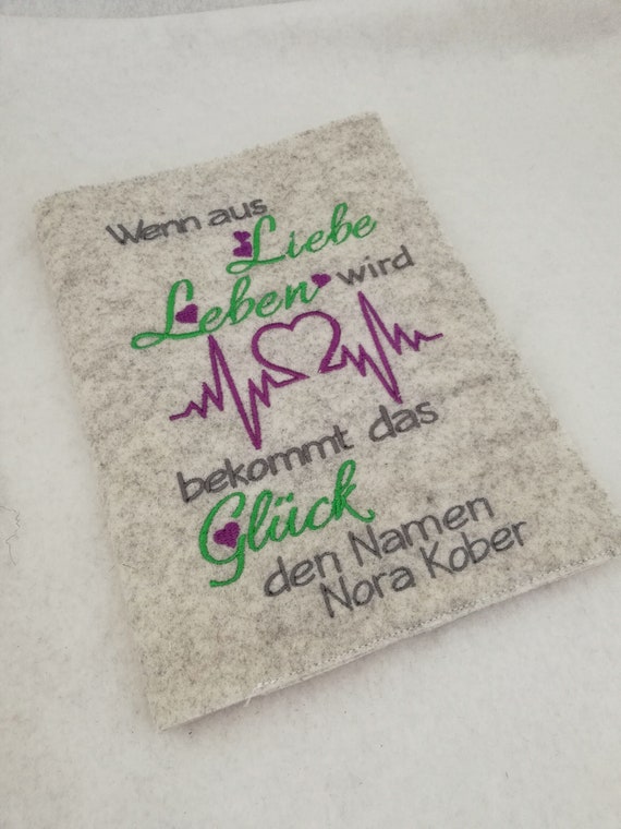 Mutterpass Hulle Herzschlag Madchen Etsy