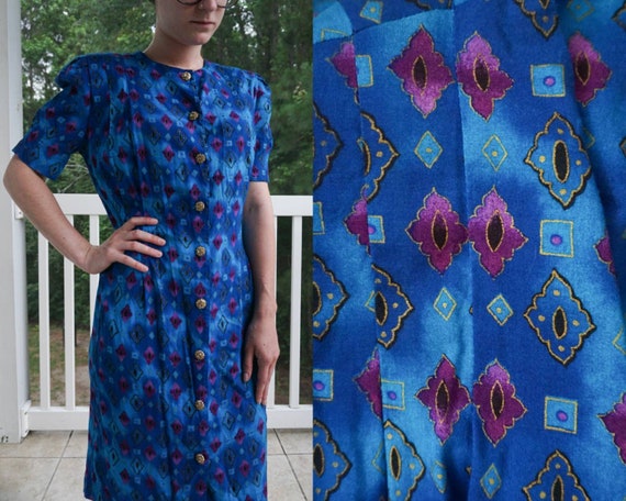 Blue/Purple 80s Day Dress