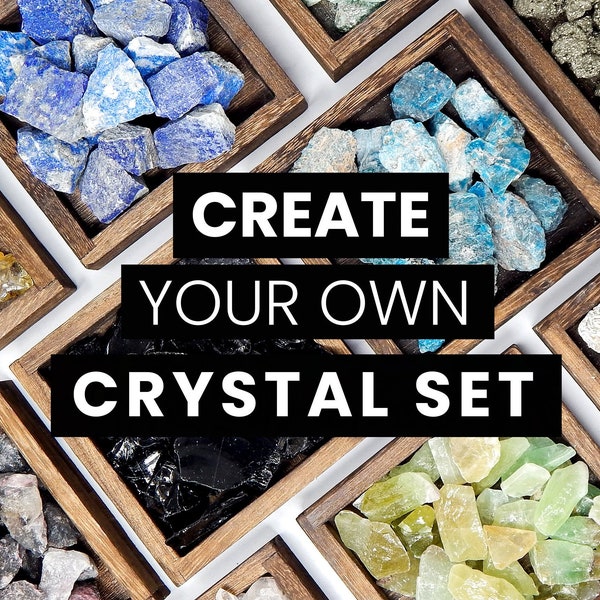 Create Your Own Crystal Set | Raw Crystal Collection + Crystal Description Cards
