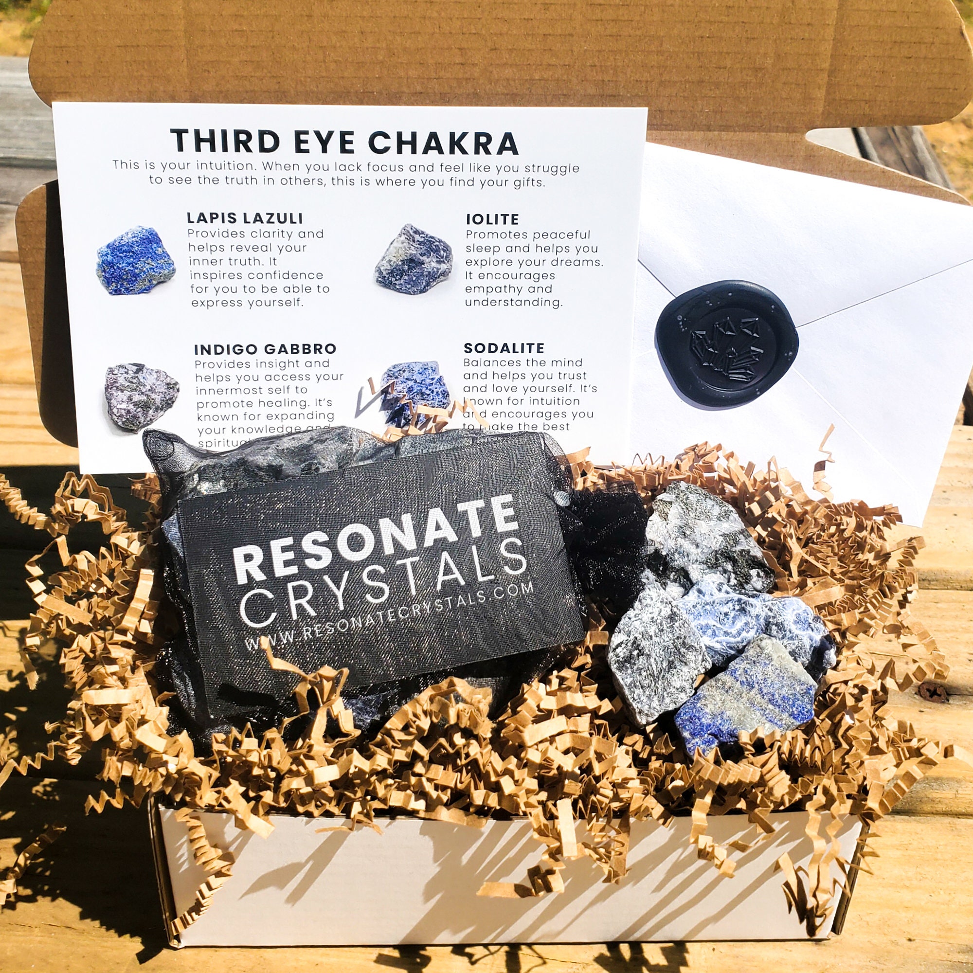 Third Eye Chakra Raw Crystal Set | Raw Crystals + Crystal  display picture 1