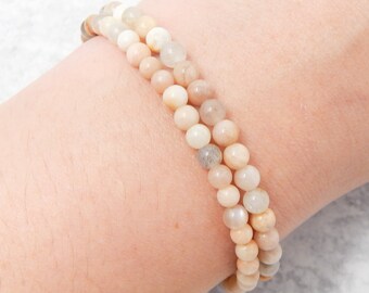 gold filled bead detail.. neutral champagne zircon sparkly bracelet light African sunstone sunstone with champagne zircon bracelet