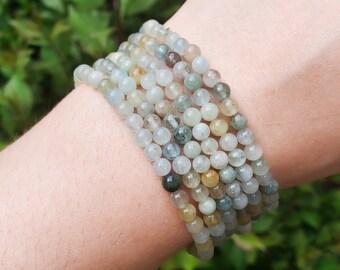 Aquamarine Handmade Bracelet | Natural Crystal Beads, Minimalist Style, Custom Sizing, Spiritual or Self-Care Gift