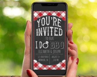 I Do BBQ Party Electronic Invitation Bridal Shower DIY Engagement Party Mobile Invitation Wedding Shower Backyard Party Instant Download Q1