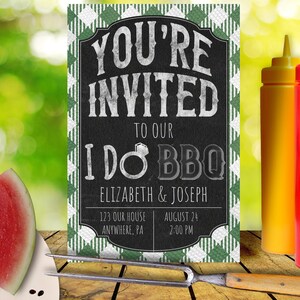 I Do BBQ Printable Bridal Shower Invitation, Summer Engagement Party, DIY Coed Wedding Shower, Outdoor Backyard Party, Instant Download, Q2