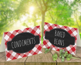 BBQ Party Printable Food Labels, Wedding Shower Food Tent Card, Editable Buffet Card Template, Couples Engagement Party Instant Download, Q1
