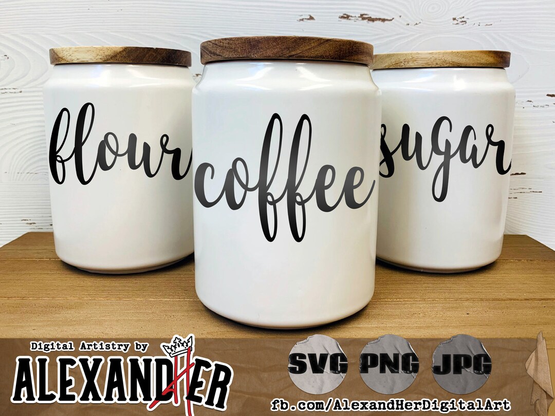 Printable Cursive Kitchen Pantry Label Bundle Food Storage Container ...