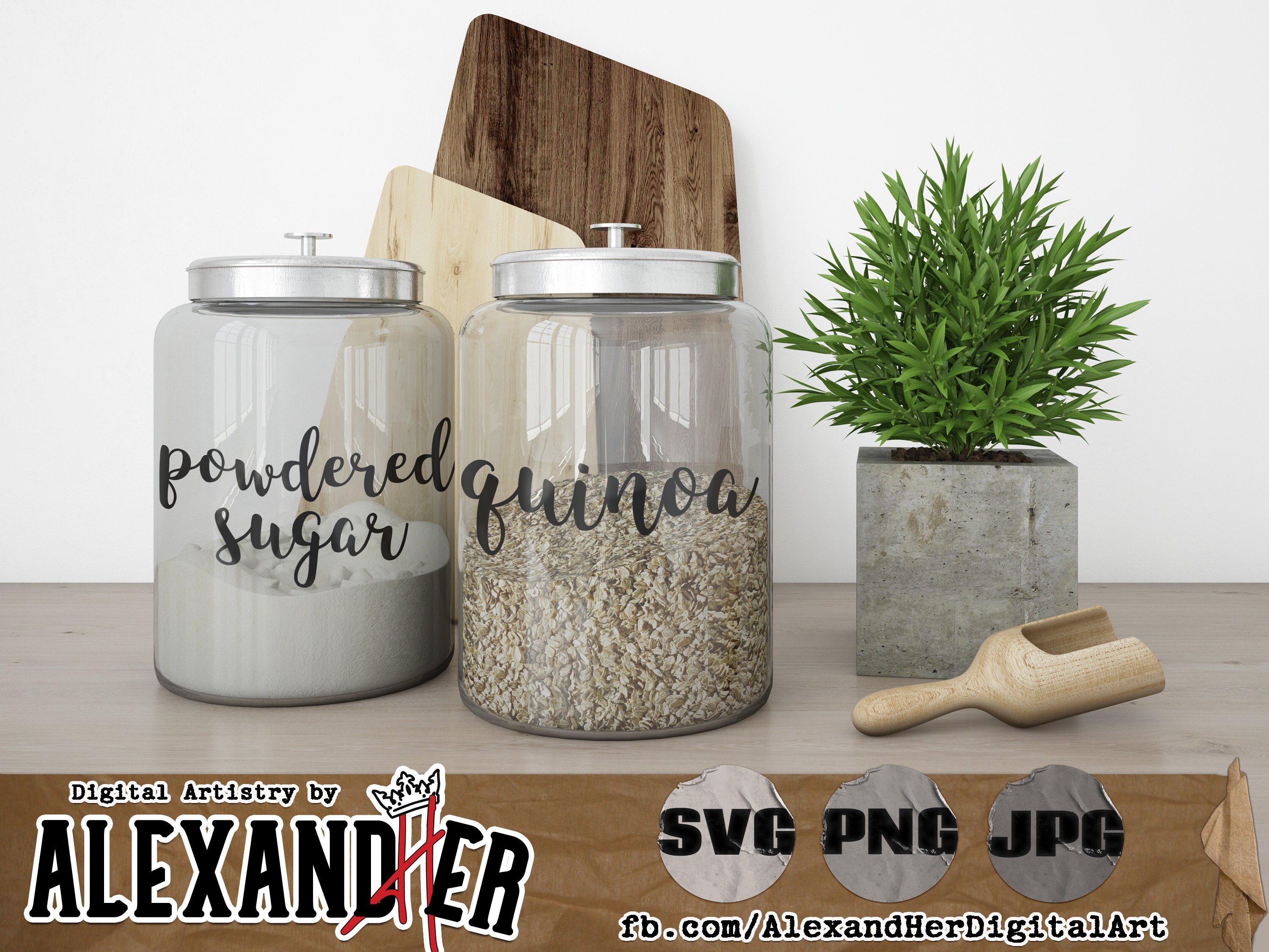 Printable Cursive Kitchen Pantry Label Bundle Food Storage Container ...