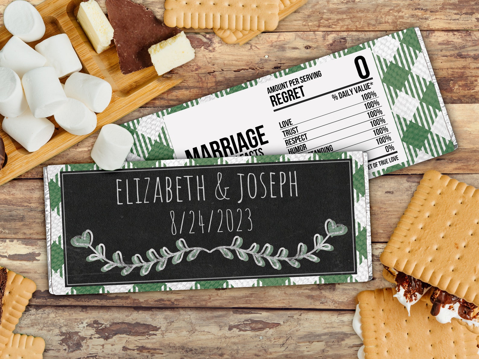 Bridal Shower Chocolate Bar Wrapper, Printable Candy Bar Favor Label ...
