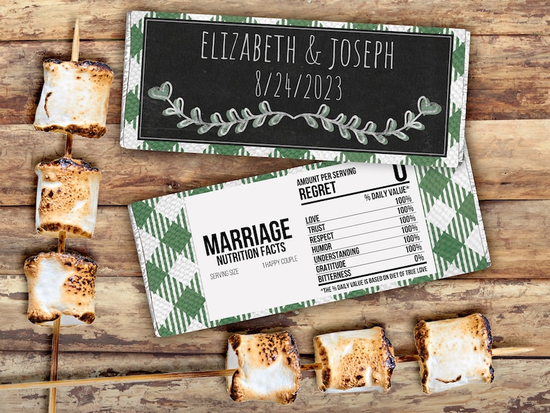 Bridal Shower Chocolate Bar Wrapper, Printable Candy Bar Favor Label ...