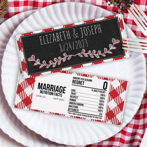 Bridal Shower Chocolate Bar Wrapper, Printable Candy Bar Favor Label ...