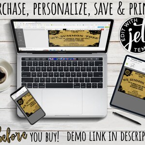 Our templates are easy to use. Simply purchase, personalize, save and print. Try before you buy with the demo link in description.