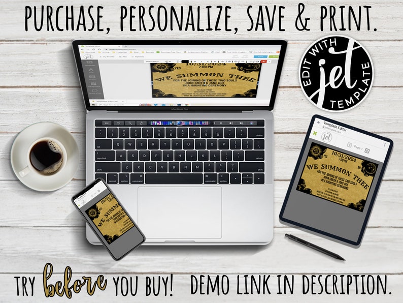 Our templates are easy to use. Simply purchase, personalize, save and print. Try before you buy with the demo link in description.