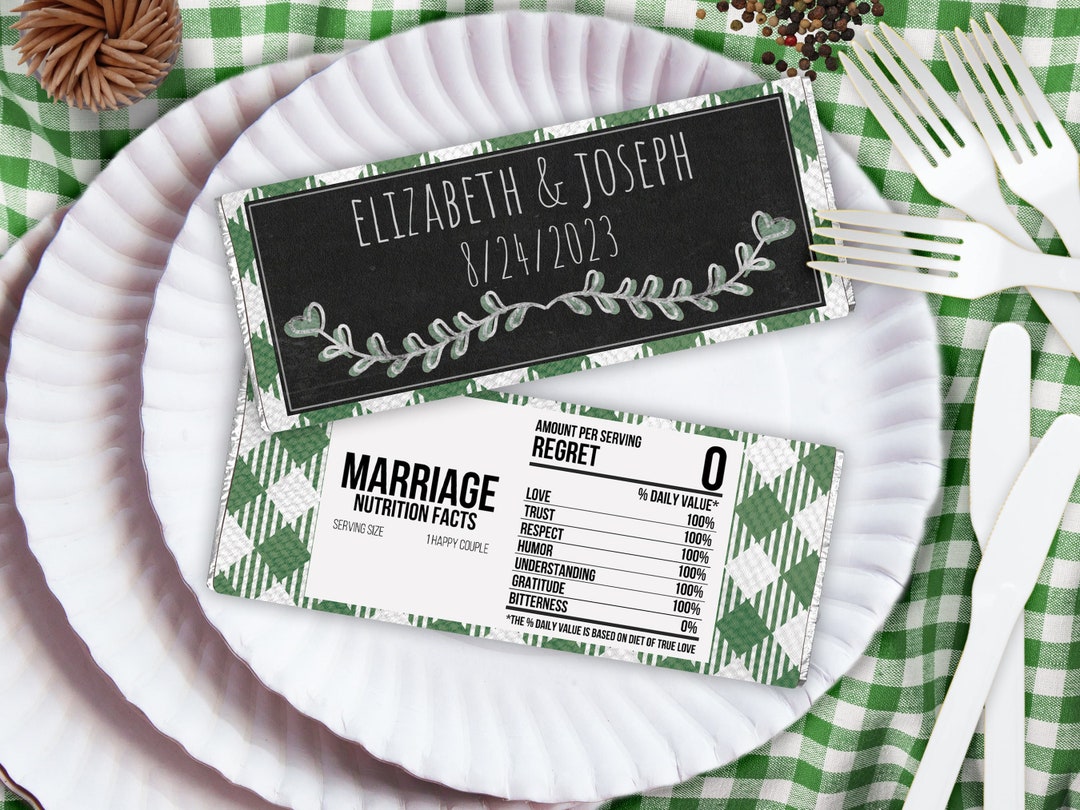 Bridal Shower Chocolate Bar Wrapper Printable Candy Bar Favor - Etsy