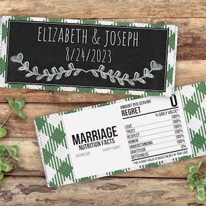 Bridal Shower Chocolate Bar Wrapper, Printable Candy Bar Favor Label ...