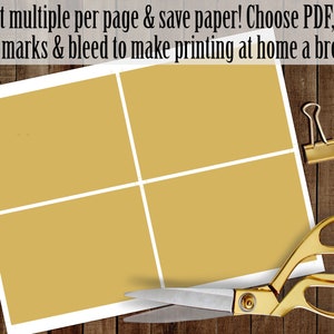Print multiple per page to save paper. Printing at home is a breeze with our templates.