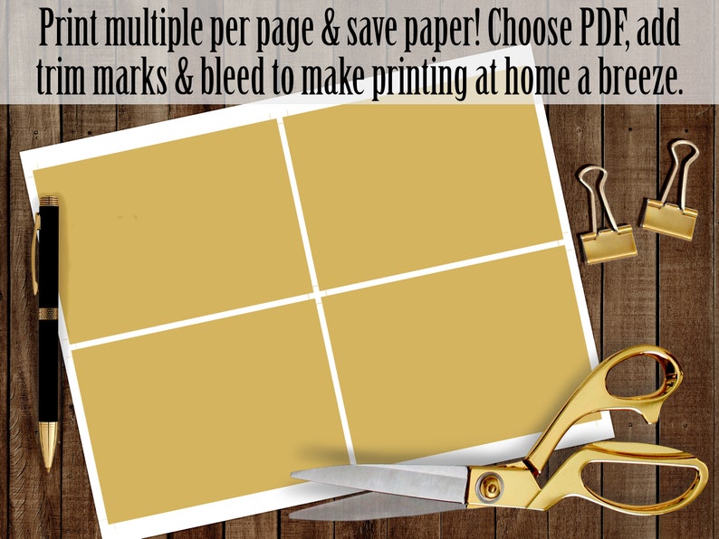 Print multiple per page to save paper. Printing at home is a breeze with our templates.