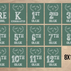 Last Day of School Chalkboard Photo Prop Printable Sign, Reusable Chalk ...