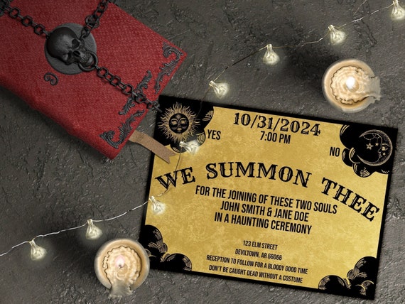 Ouija Board Gothic Wedding Invitation Editable Wedding - Etsy