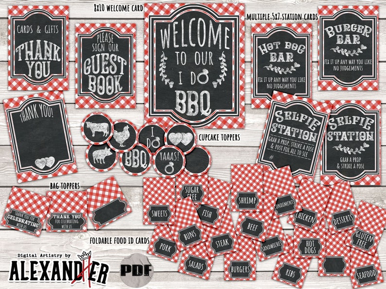 I Do BBQ Printable Bridal Shower Invitation Engagement Party Decorations Bundle Backyard Barbecue Party Outdoor Wedding Shower Instant Download