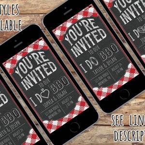 I Do BBQ Party Electronic Invitation Bridal Shower DIY Engagement Party Mobile Invitation Wedding Shower Backyard Party Instant Download