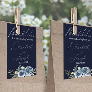 Modern Wedding Favor Tags, Printable Custom Favor Label, Personalized ...