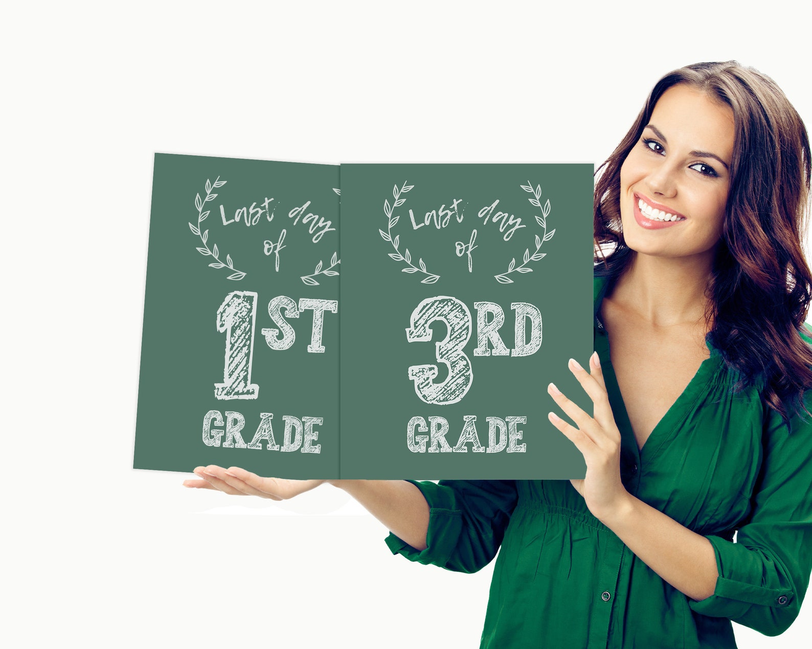 Last Day of School Chalkboard Photo Prop Printable Sign, Reusable Chalk ...