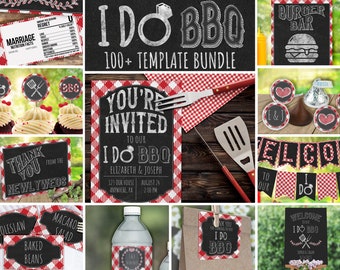 I Do BBQ Printable Bridal Shower Invitation Engagement Party Decorations Backyard Barbecue Party Outdoor Wedding Shower Instant Download Q1