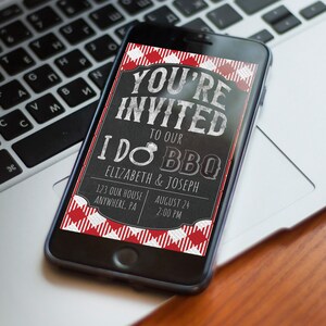 I Do BBQ Party Electronic Invitation Bridal Shower DIY Engagement Party Mobile Invitation Wedding Shower Backyard Party Instant Download