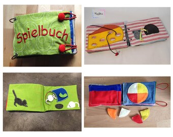 Embroidery file game book: 5 double pages freely selectable