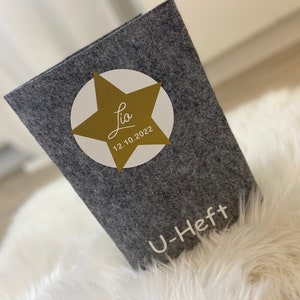 U-Hefthülle / U-Heft Untersuchungsheft Hülle Cover Impfpass Geburt Baby Taufe Geschenk persönliches personalisiert