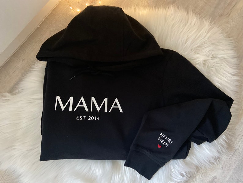 Hooded sweater hoodie personalized individual sweater gift personally mom kids image 5