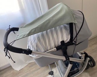 Awning sun protection stroller buggy protection muslin